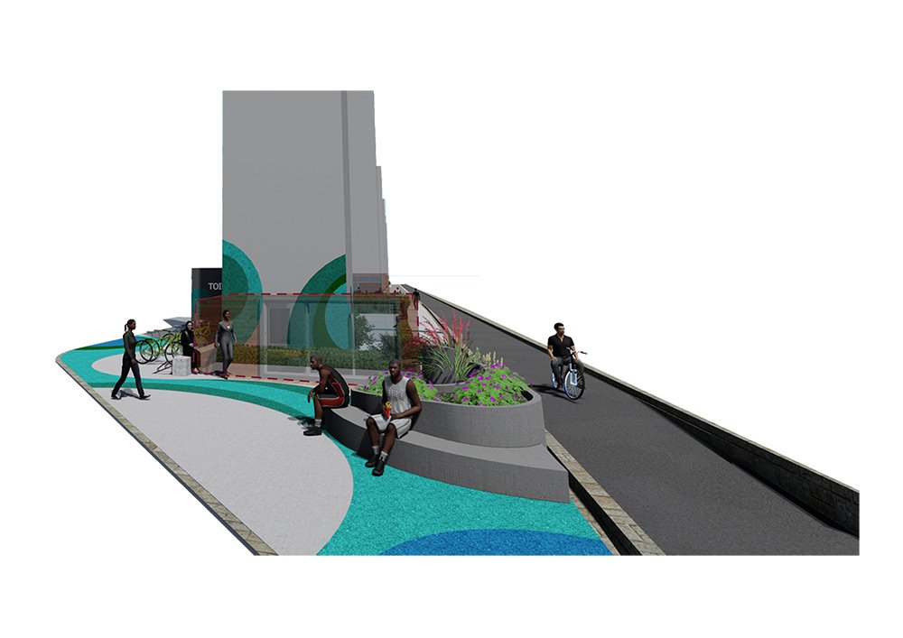 台61橋下串聯自行車道設計模擬圖